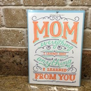 4/$20 - Letterpress Mother’s Day Card